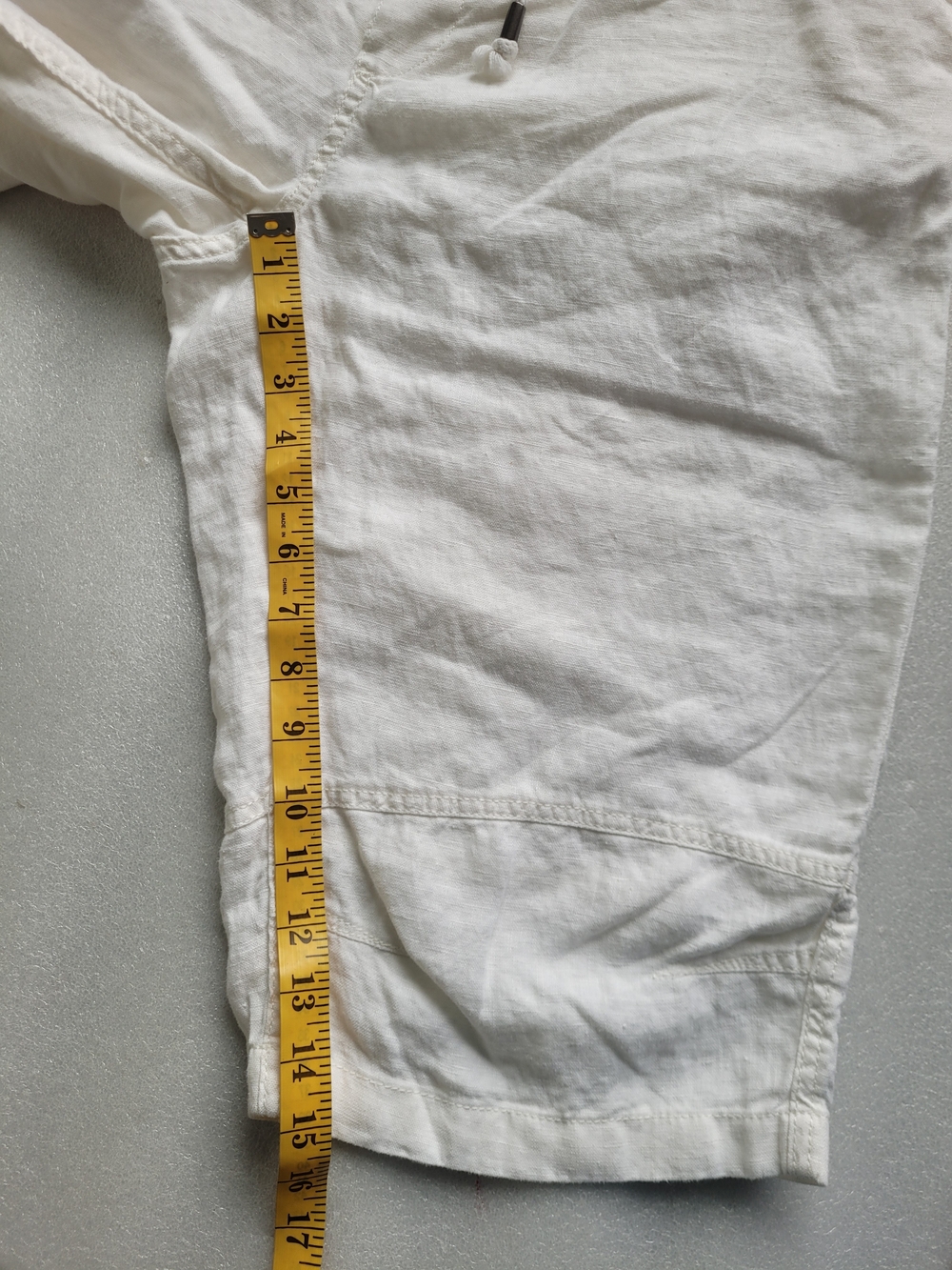 100% Linen Bermuda Shorts Oyster White Size 36 Fits XXL - Picture 14 of 15